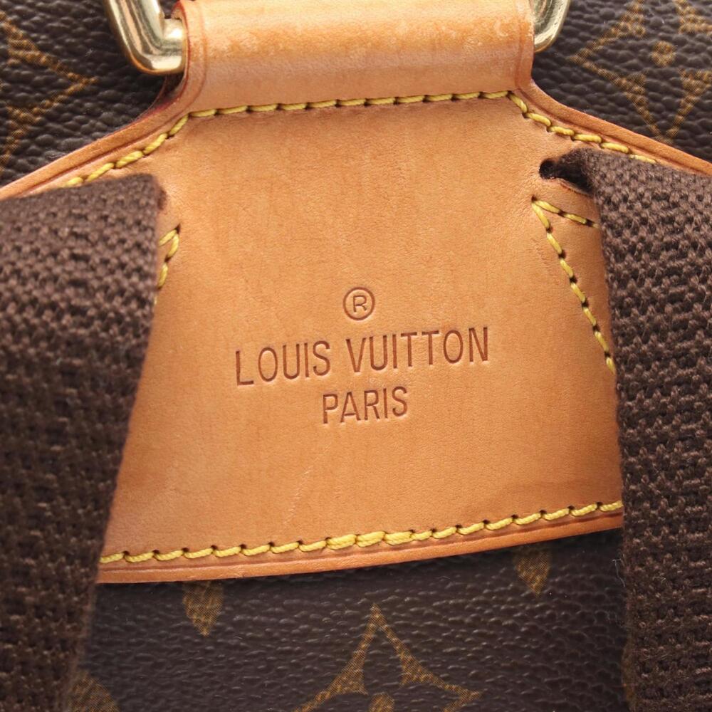 LOUIS VUITTON Authentic Brown Monogram Leather Backpack - Picture 12 of 12